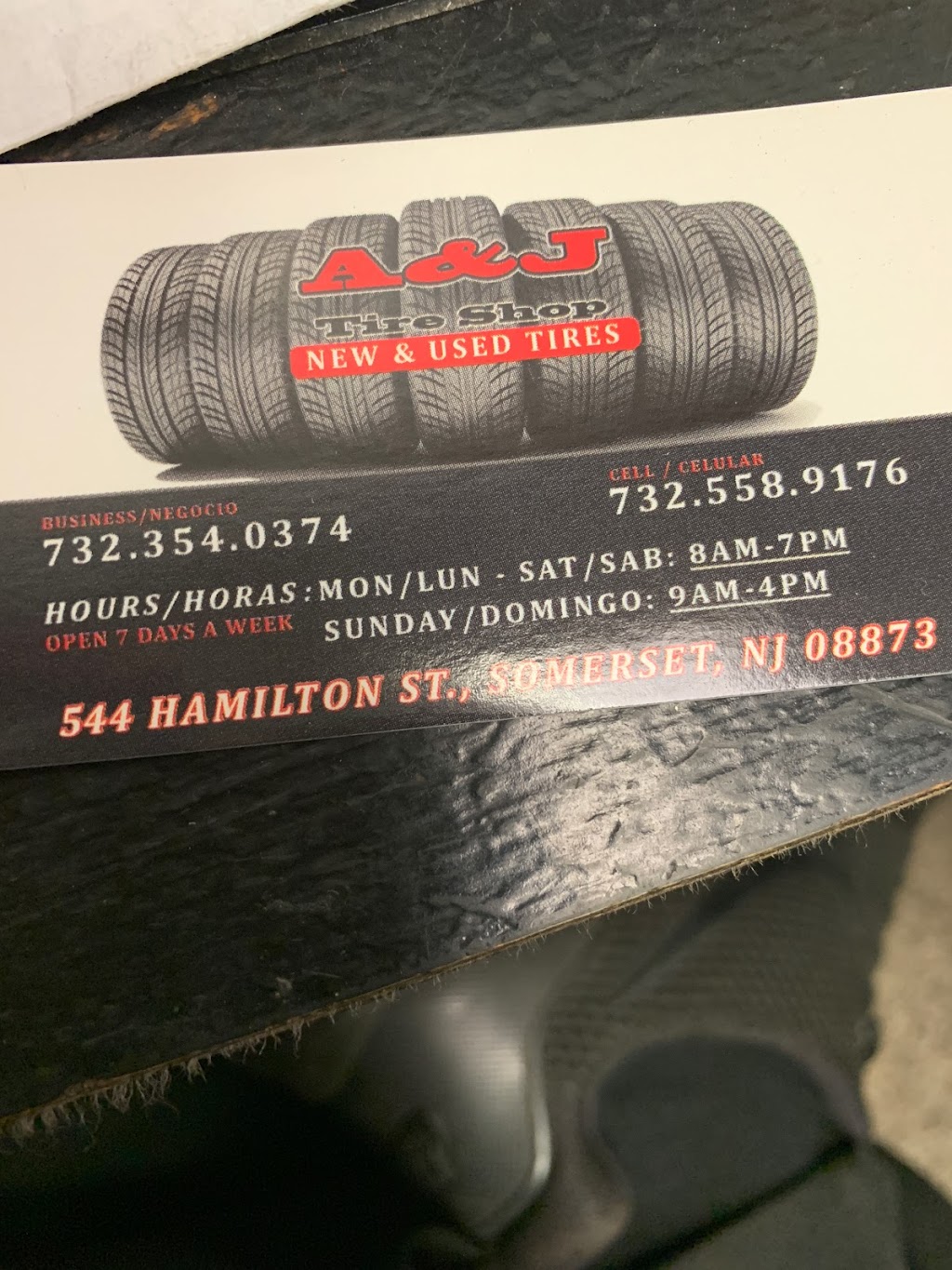 A&J Tire Shop | 544 Hamilton St, Somerset, NJ 08873, USA | Phone: (732) 354-0374