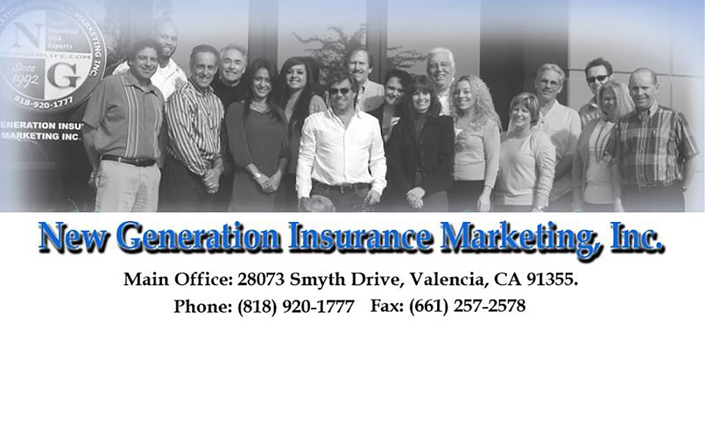 New Generation Insurance Marketing, Inc. | 28073 Smyth Dr, Valencia, CA 91355, USA | Phone: (818) 920-1777