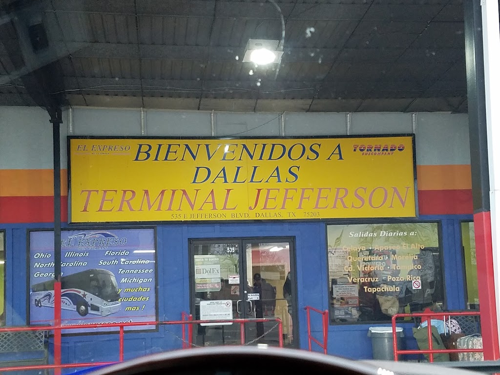 Tornado & El Expreso Bus Company Dallas Jefferson | 535 E Jefferson Blvd, Dallas, TX 75203, USA | Phone: (214) 941-7399