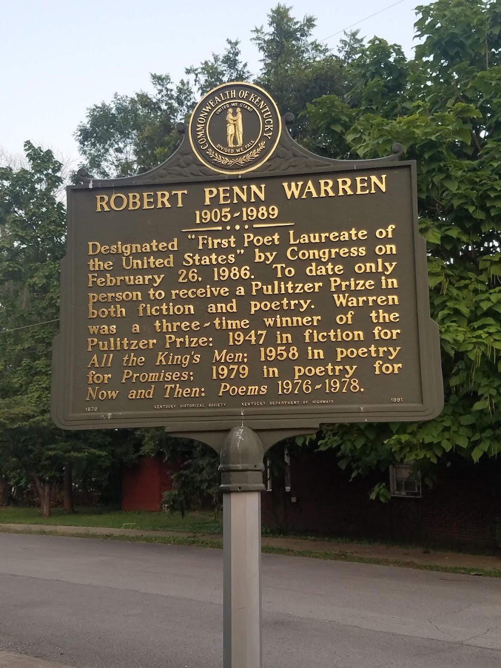 Robert Penn Warren Birthplace | 122 Cherry St, Guthrie, KY 42234, USA | Phone: (270) 604-7760