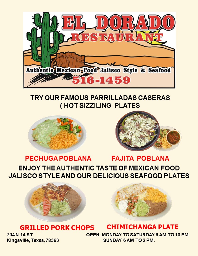 El Dorado Restaurant | 704 N 14th St, Kingsville, TX 78363, USA | Phone: (361) 516-1459