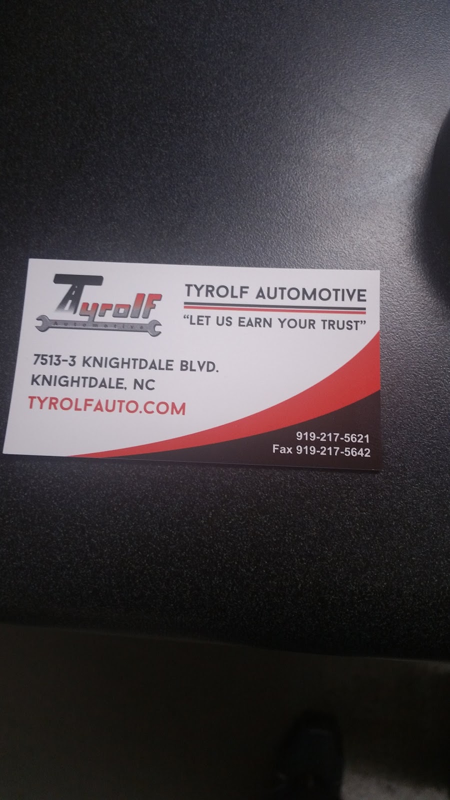 Tyrolf Automotive | 7513 Knightdale Blvd #3, Knightdale, NC 27545, USA | Phone: (919) 217-5621