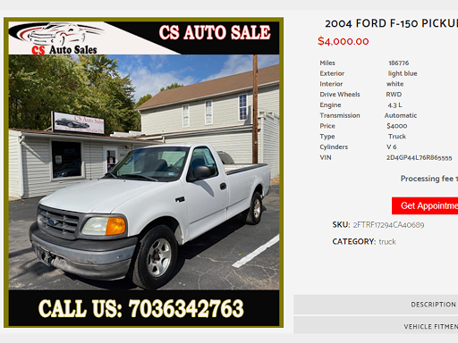 CS Auto Sales | 3869 Patriot Hwy A, Stafford, VA 22554, USA | Phone: (703) 634-2763