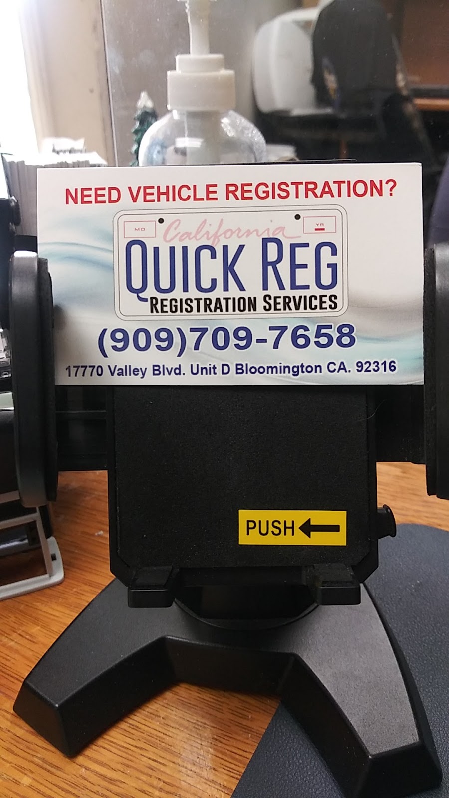 Quick Reg | 17921 Valley Blvd Ste D, Bloomington, CA 92316, USA | Phone: (909) 709-7658