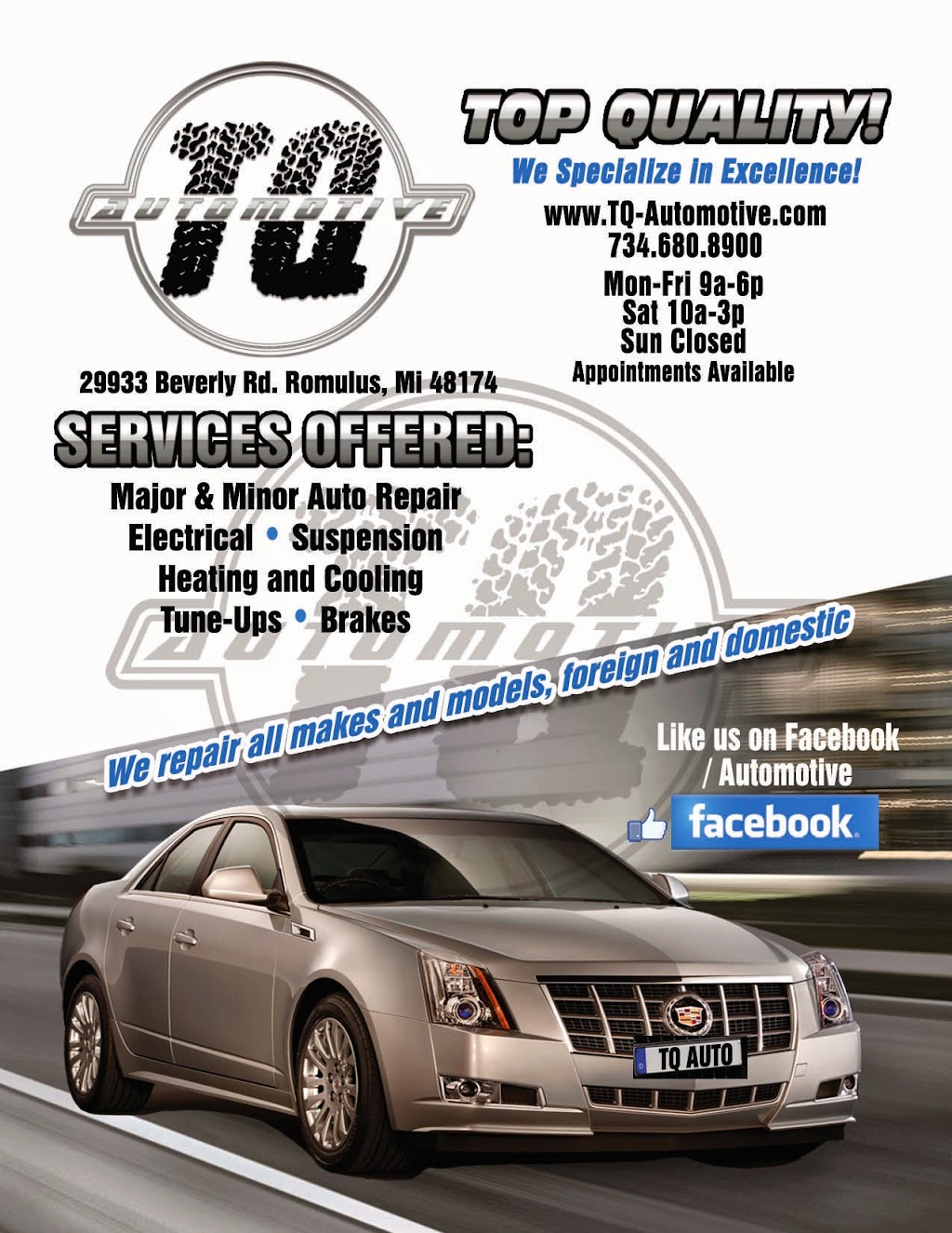 T.Q. Automotive | 26465 Northline Rd, Taylor, MI 48180, USA | Phone: (734) 406-4852