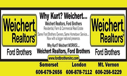 Weichert, Realtors Ford Brothers | 135 S Wilderness Rd, Mt Vernon, KY 40456, USA | Phone: (606) 256-5229