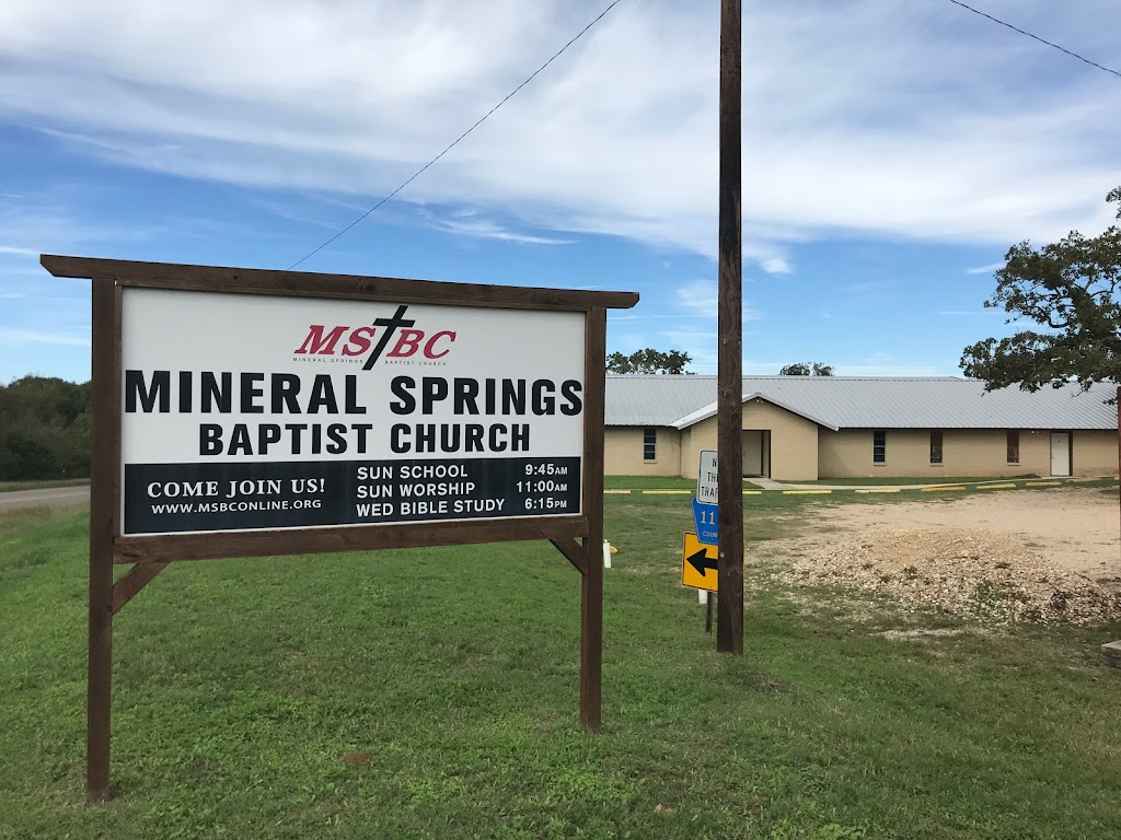 Mineral Springs Baptist Church | 1386 Mineral Springs Rd, Lockhart, TX 78644, USA | Phone: (512) 703-0861