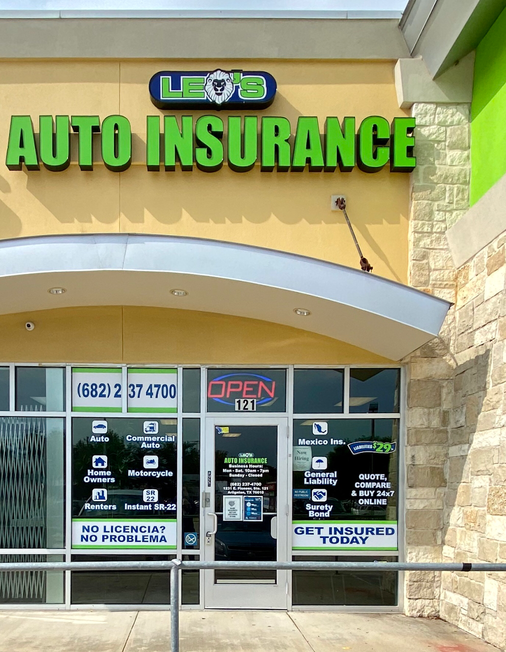 Leos Auto Insurance | 1231 E Pioneer Pkwy #121, Arlington, TX 76010, USA | Phone: (682) 237-4700