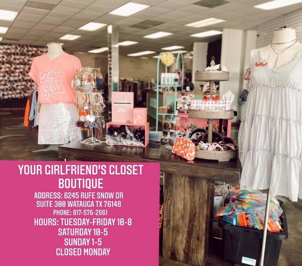 Your Girlfriends Closet | 6245 Rufe Snow Dr #300, Watauga, TX 76148 | Phone: (817) 576-2661