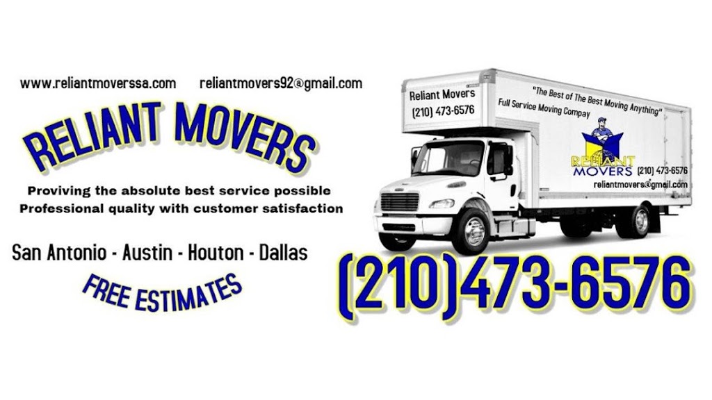 Reliant Movers | San Antonio, Tx Moving Company | 2423 Lockhill Selma Rd, San Antonio, TX 78213, USA | Phone: (210) 473-6576