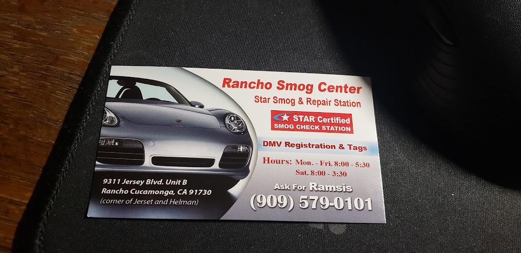 Rancho Smog Center | 9311 Jersey Blvd ste b, Rancho Cucamonga, CA 91730, USA | Phone: (909) 579-0101