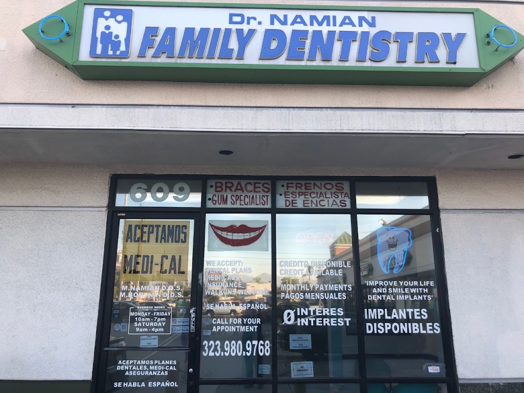 Dr. Namian Family Dentistry | 609 S Atlantic Blvd, Los Angeles, CA 90022, USA | Phone: (323) 980-9768