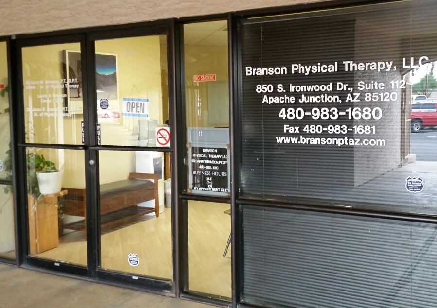 Branson Physical Therapy | 850 S Ironwood Dr #112, Apache Junction, AZ 85120, USA | Phone: (480) 983-1680