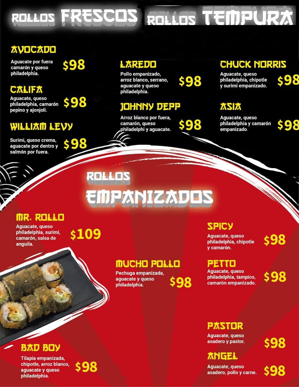 Mr. Rollo Sushi n Burger | Calle Anáhuac 3351, Campestre, 88278 Nuevo Laredo, Tamps., Mexico | Phone: 867 714 7652