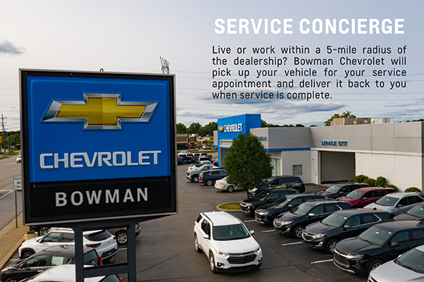 Bowman Chevrolet Service | 6750 Dixie Hwy, City of the Village of Clarkston, MI 48346, USA | Phone: (248) 620-3080