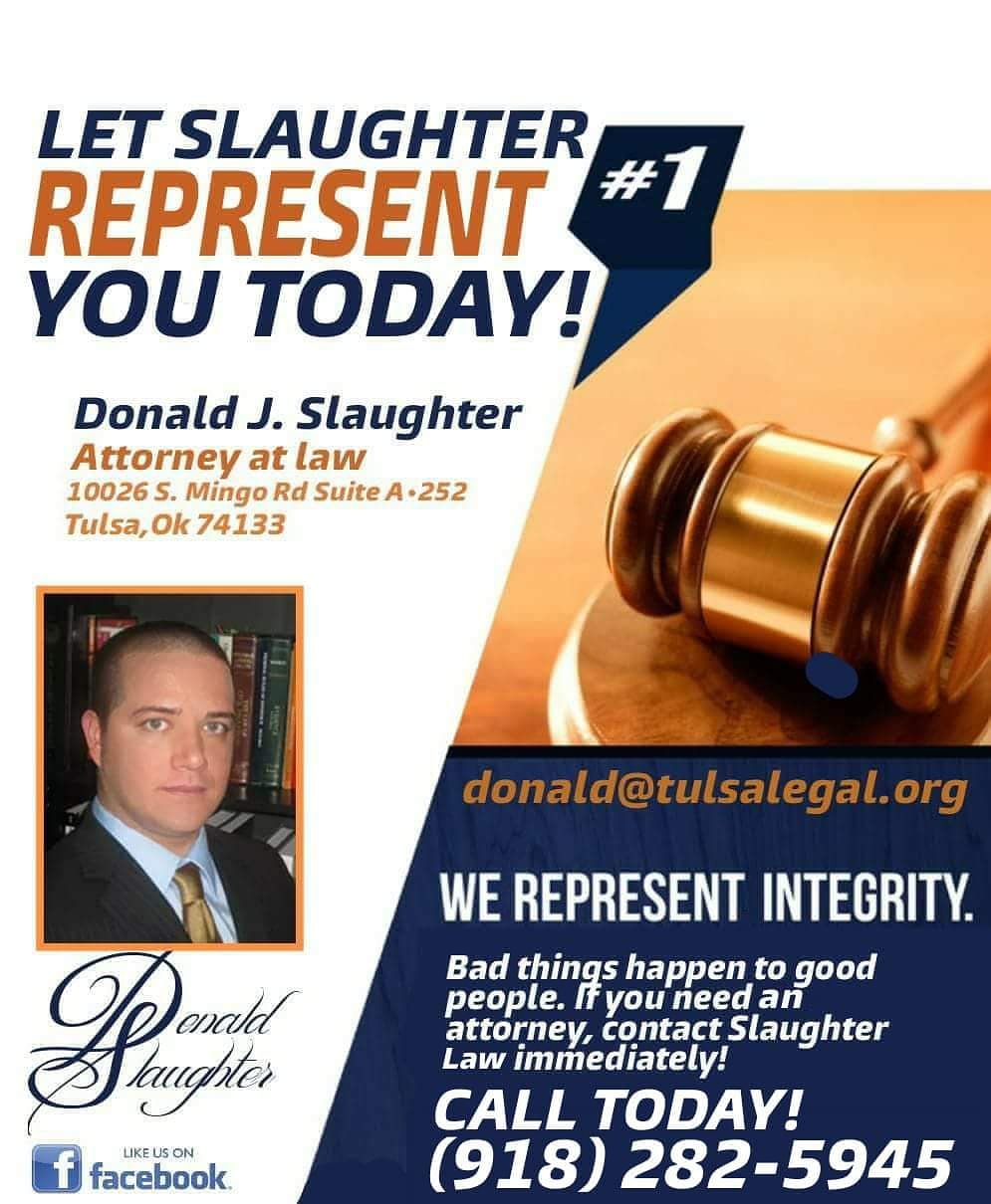 Slaughter Law | 10026 S Mingo Rd suite a-252, Tulsa, OK 74133, USA | Phone: (918) 282-5945