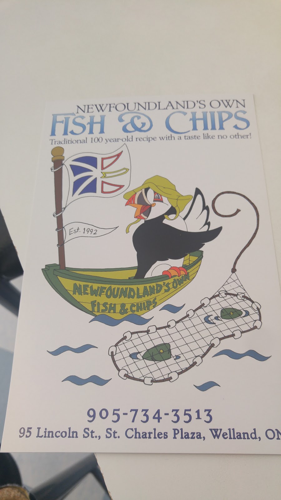 Newfoundlands Own Fish & Chips | 95 Lincoln St, Welland, ON L3C 7C3, Canada | Phone: (905) 732-5555