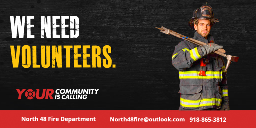 North 48 Volunteer Fire Department | 370449 Evergreen Rd, Terlton, OK 74081, USA | Phone: (918) 509-8040