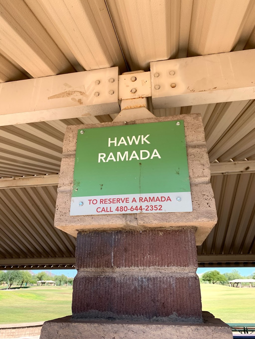 Hawk Ramada, Red Mountain Park | 7745 E Brown Rd, Mesa, AZ 85207, USA | Phone: (480) 644-2352