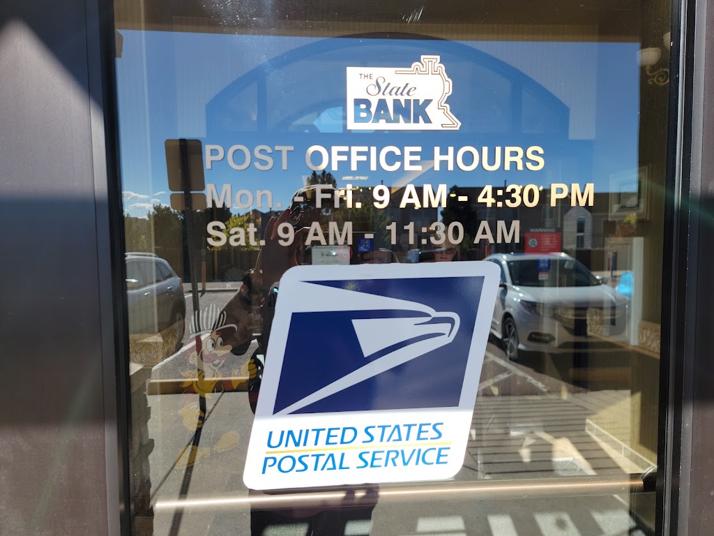 US Post Office - Contract @ State Bank Falcon | 7495 McLaughlin Rd #100, Peyton, CO 80831, USA | Phone: (719) 494-2265