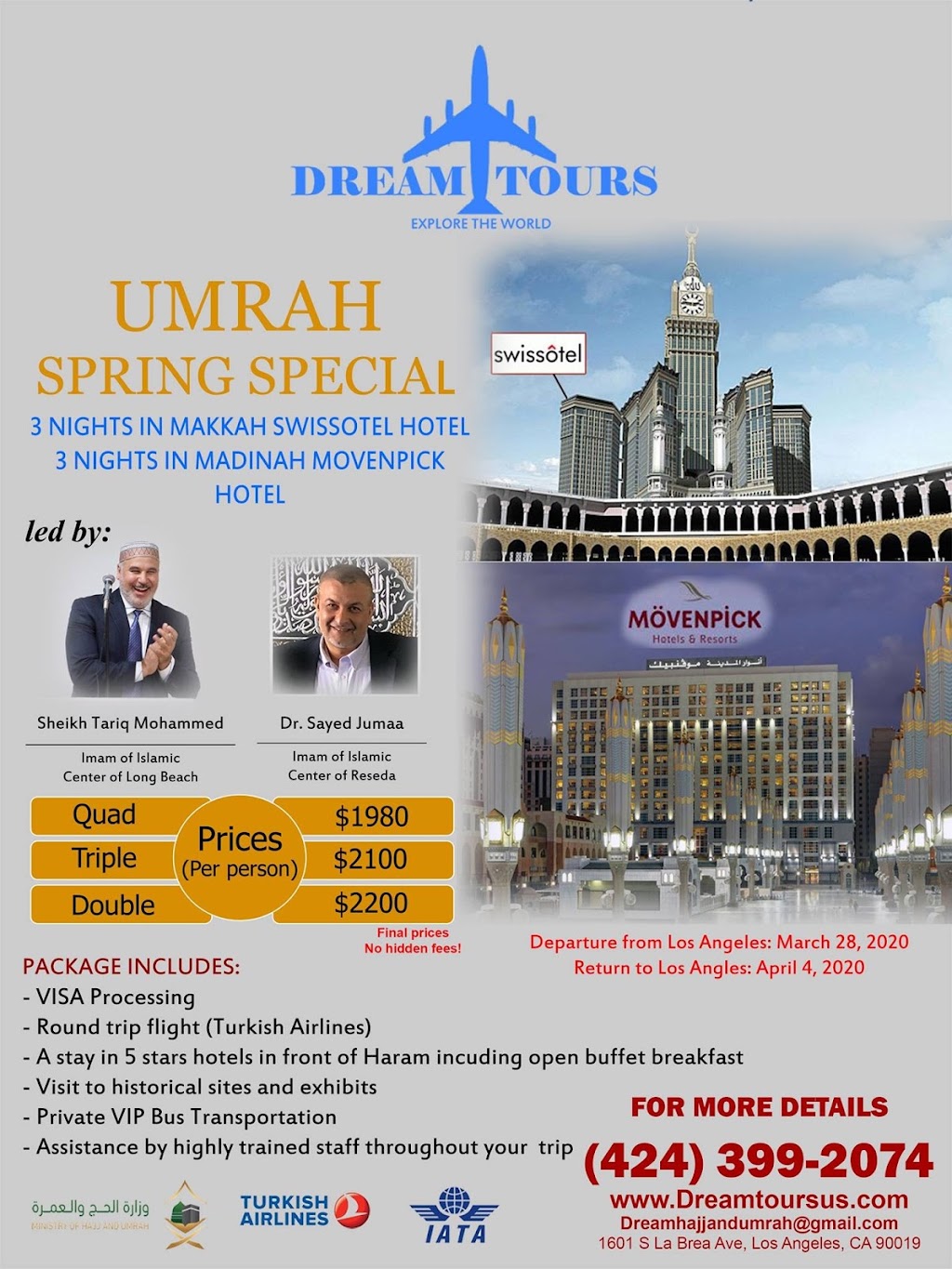 Dream Tours | 1601 S La Brea Ave, Los Angeles, CA 90019, USA | Phone: (424) 399-2074