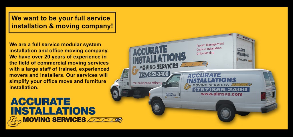 Accurate Installations & Moving Services | 5595 Raby Rd # 5, Norfolk, VA 23502, USA | Phone: (757) 855-2400