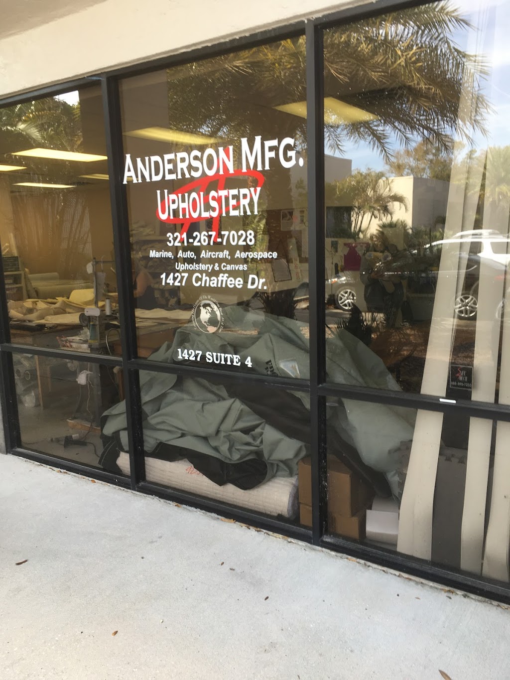 Anderson MFG & Upholstery | 1427 Chaffee Dr #4, Titusville, FL 32780, USA | Phone: (321) 267-7028