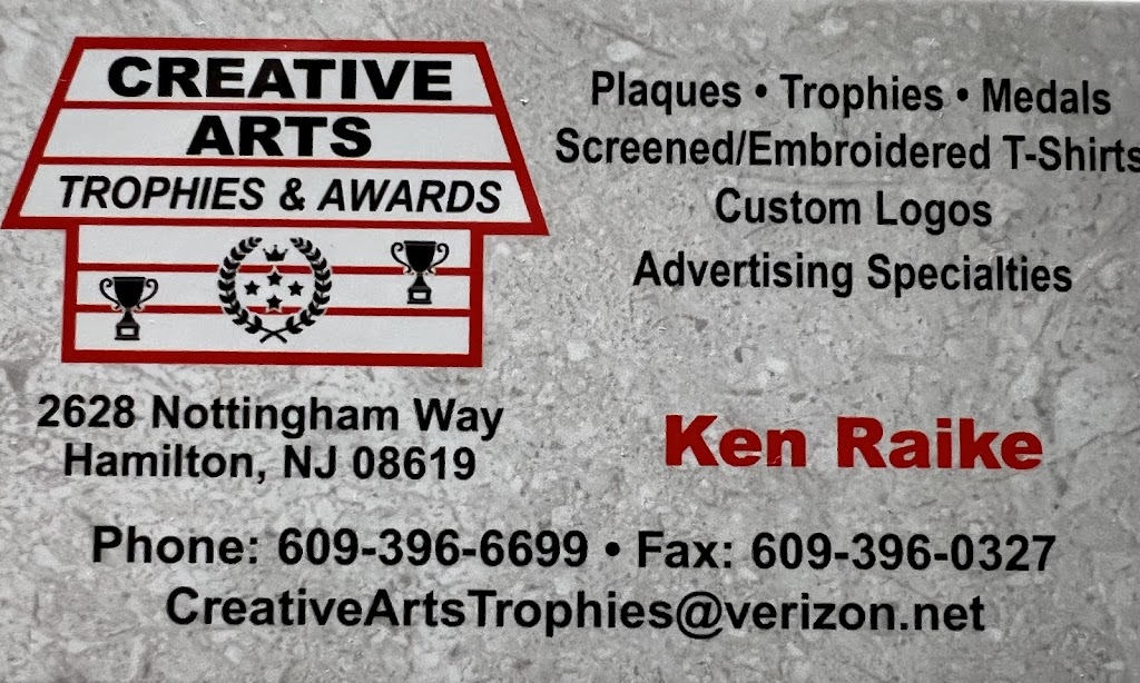 Creative Arts Awards & Trophies | 2628 Nottingham Way, Mercerville, NJ 08619, USA | Phone: (609) 396-6699