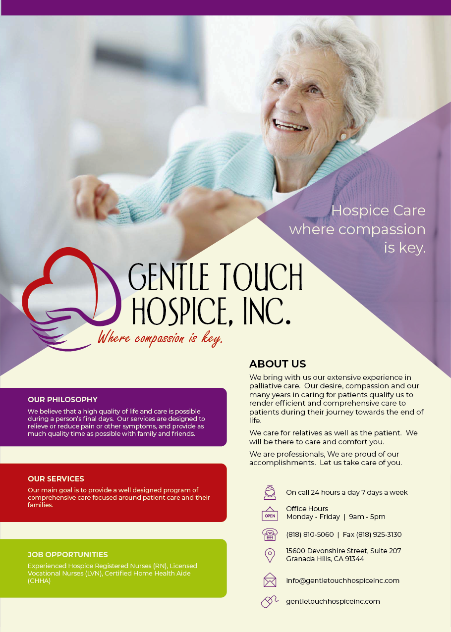 Gentle Touch Hospice Inc. | 15600 Devonshire St #202, Granada Hills, CA 91344, USA | Phone: (818) 810-5060