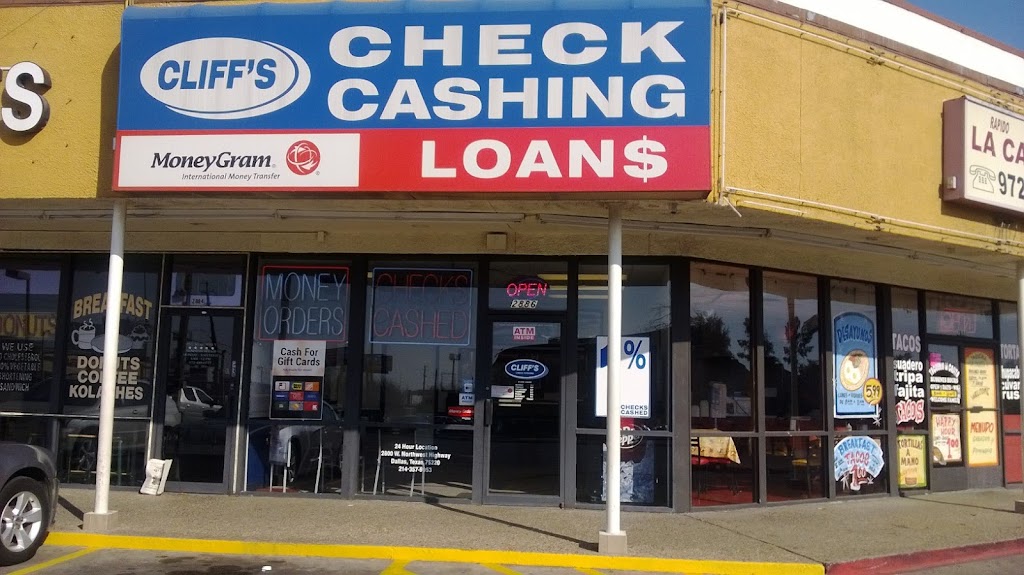 Cliffs Check Cashing #27 | 2886 Forest Ln, Dallas, TX 75234, USA | Phone: (972) 484-9999