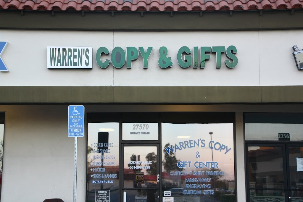 Warrens Copy & Print Center | 27570 Sierra Hwy, Canyon Country, CA 91351, USA | Phone: (661) 298-2228