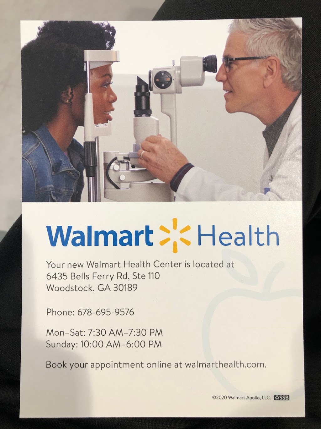 Walmart Health Center | 6435 Bells Ferry Rd #110, Woodstock, GA 30189, USA | Phone: (678) 695-9576