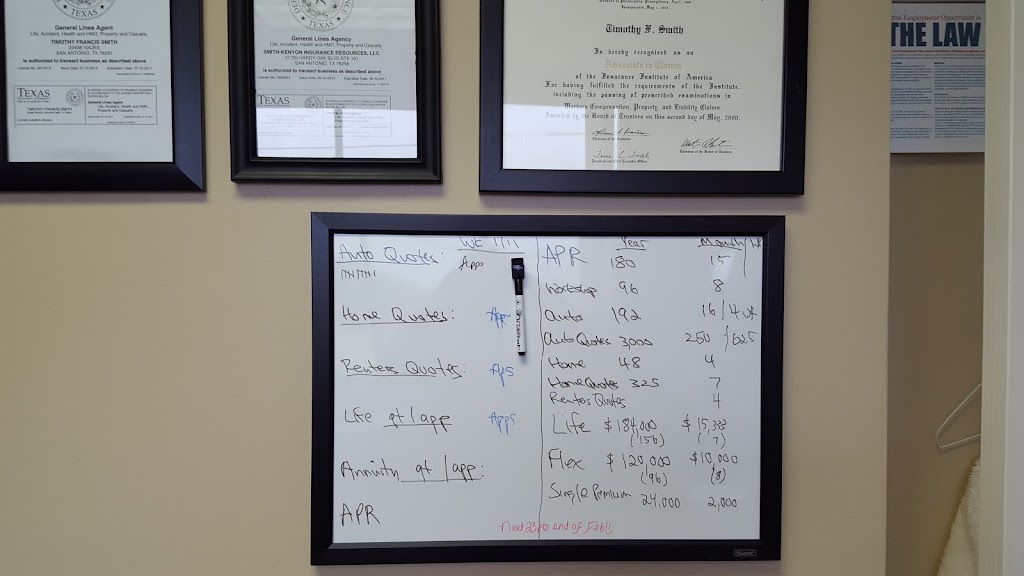 Smith-Kenyon Insurance Resources, LLC - San Antonio | 21720 Hardy Oak Blvd # 122, San Antonio, TX 78258, USA | Phone: (210) 858-4827