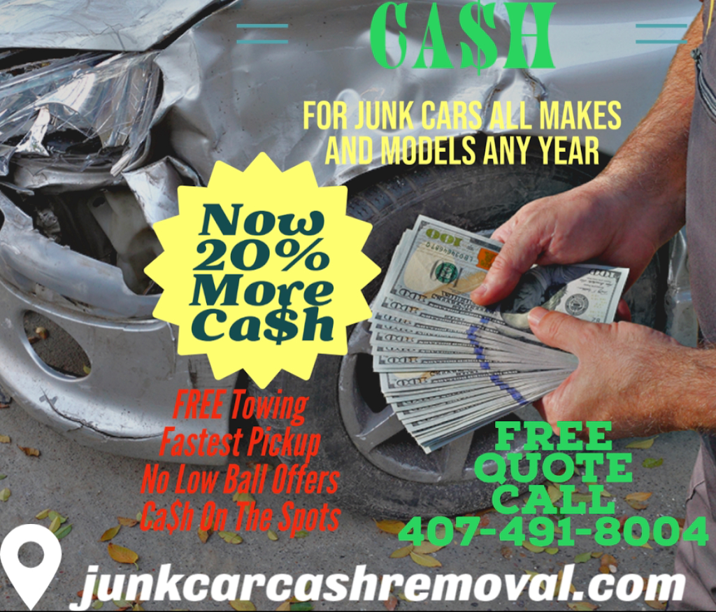 JunkCarCashRemoval.com / Junk Cars Orlando Florida | 17421 E Colonial Dr, Orlando, FL 32820, USA | Phone: (407) 491-8004