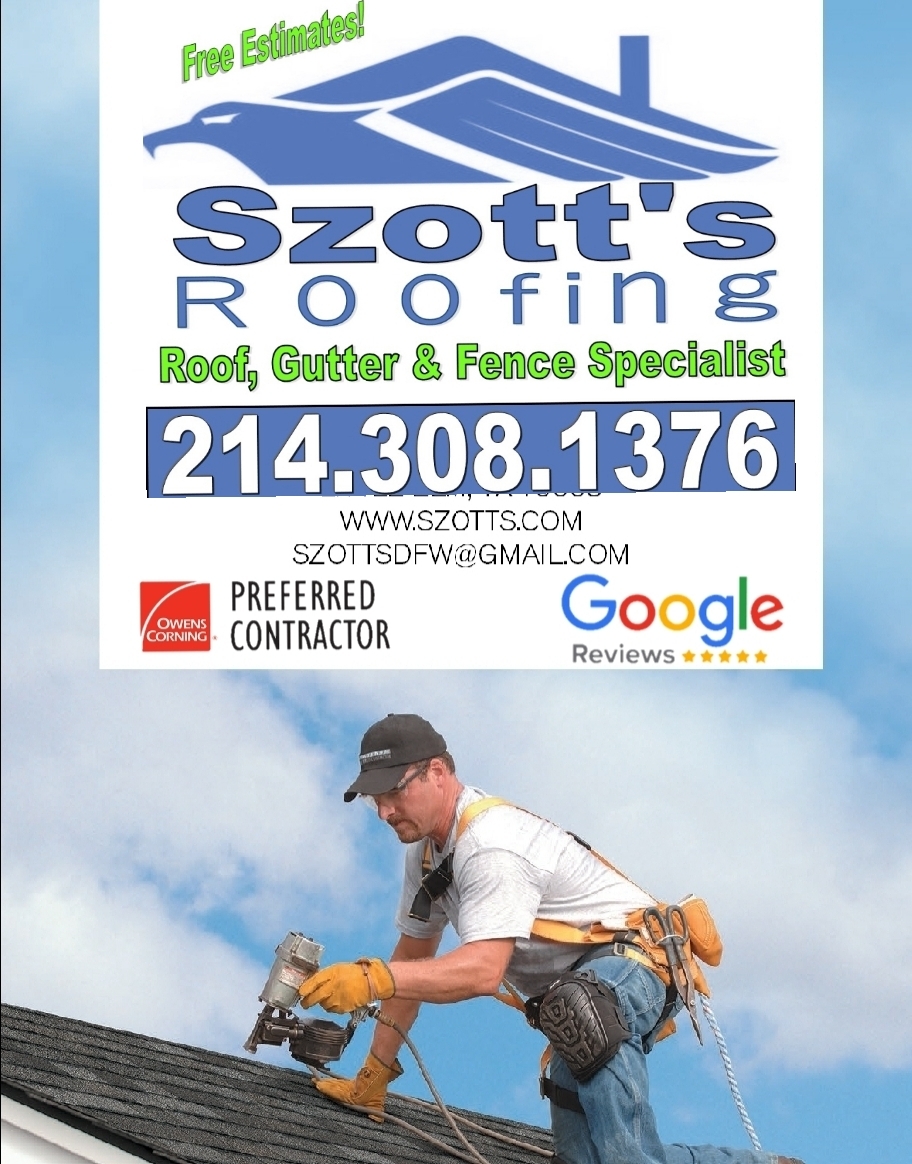 Szotts Roofing | 2701 Little Elm Pkwy Ste 100-431, Little Elm, TX 75068, USA | Phone: (214) 308-1376