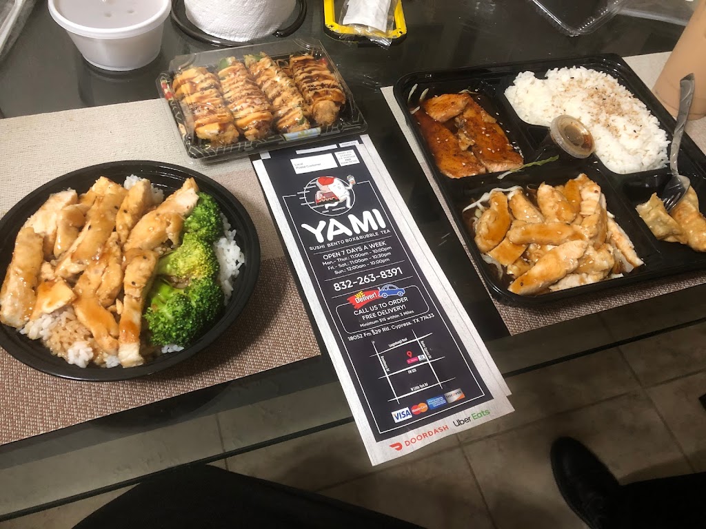 Yami Sushi Bento Box & Bubble Tea | 18052 FM 529 Rd, Cypress, TX 77433, USA | Phone: (832) 263-8391