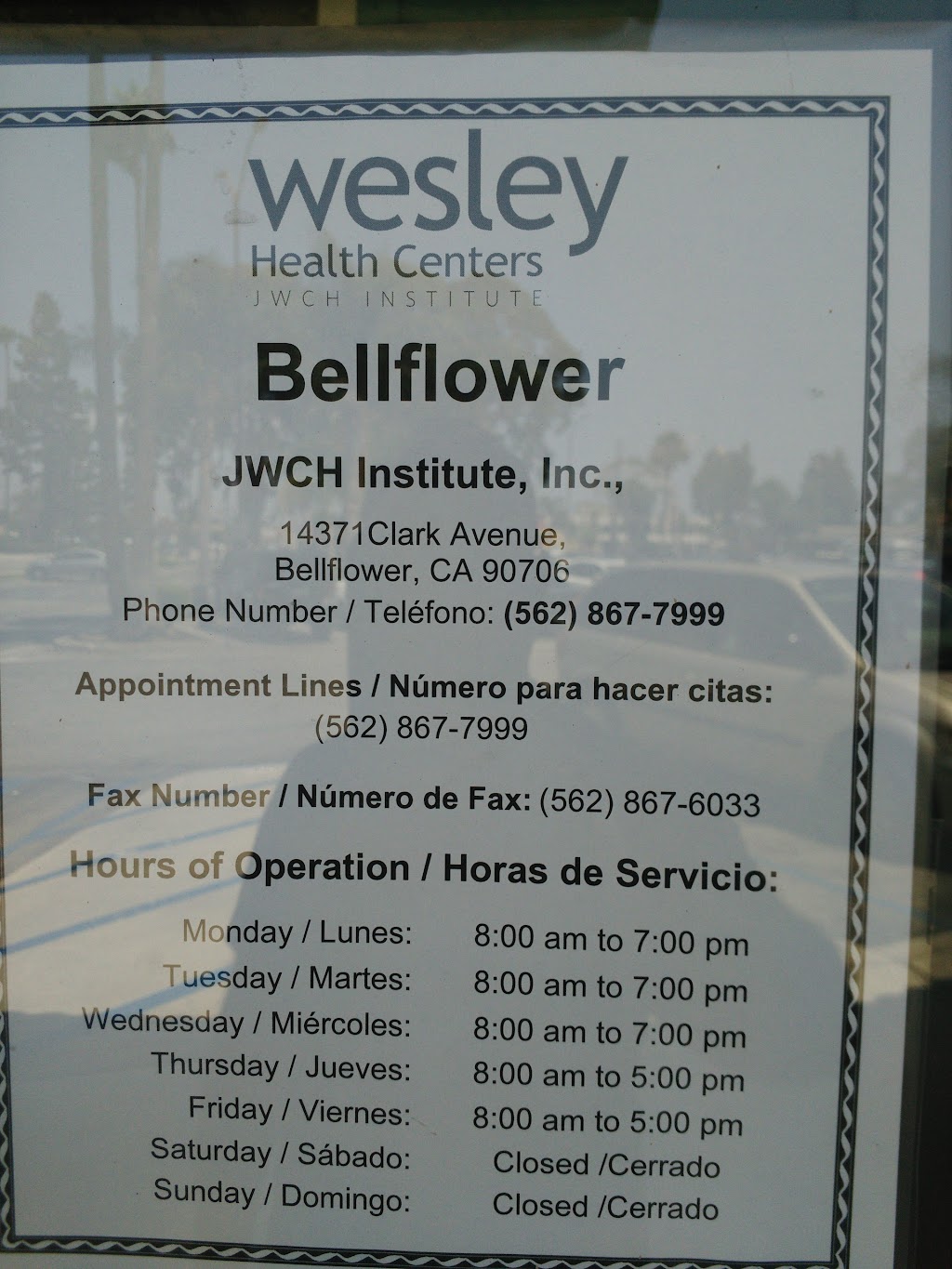 JWCH Institute | 14371 Clark Ave, Bellflower, CA 90706, USA | Phone: (866) 733-5924