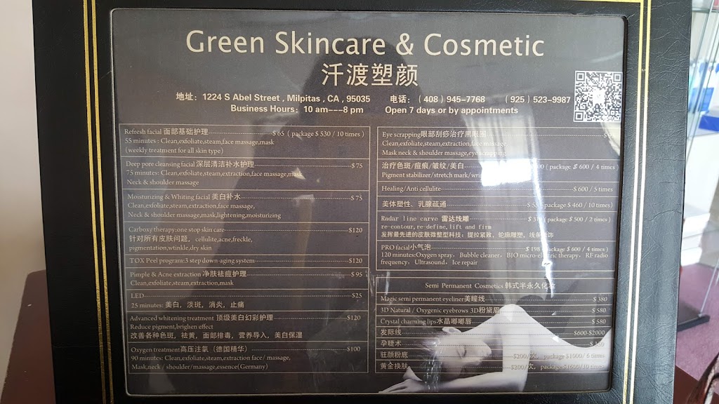 Green Skincare and Cosmetic | 1224 S Abel St, Milpitas, CA 95035, USA | Phone: (408) 945-7768