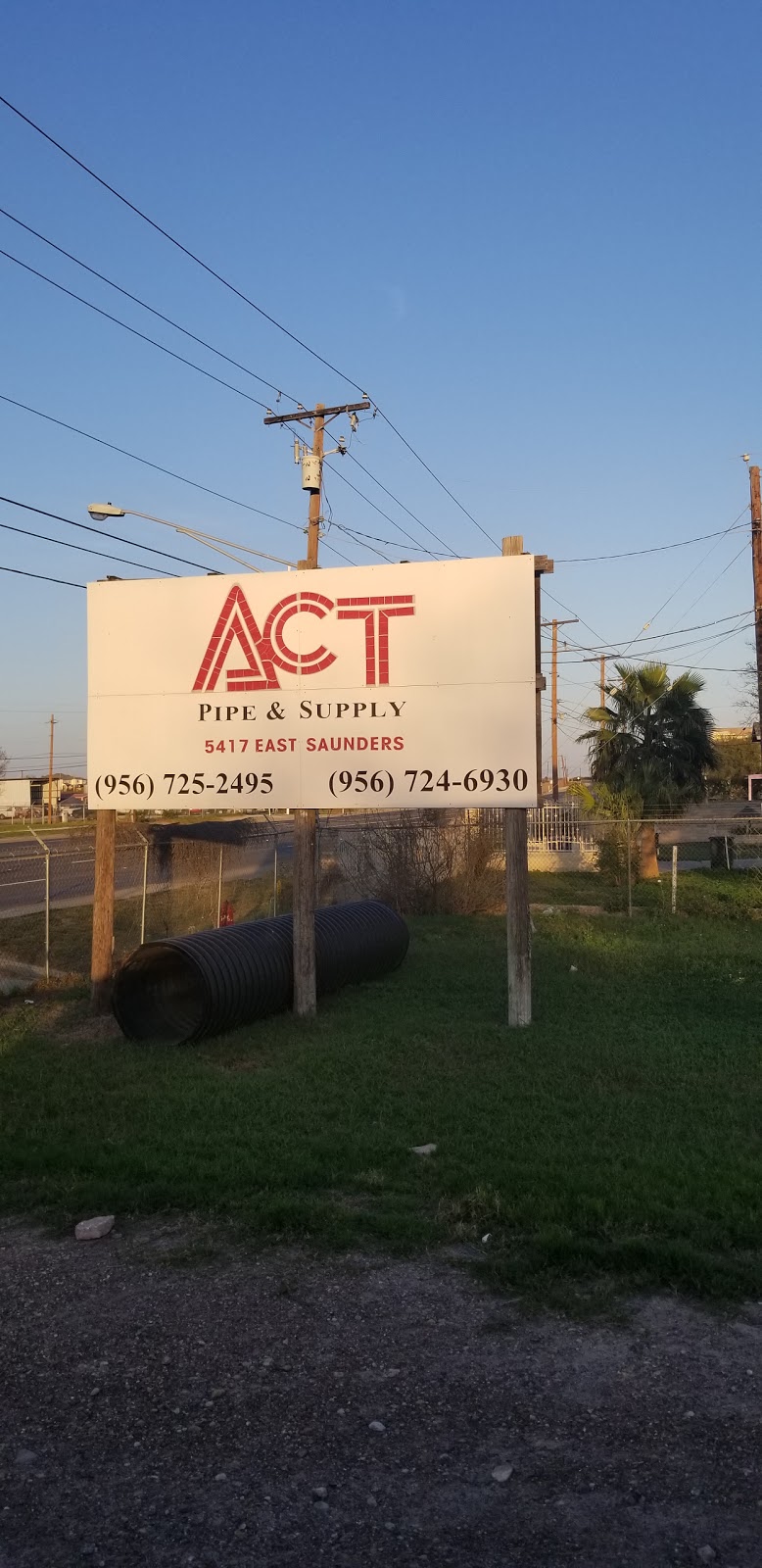 Act Pipe & Supply | 5417 E Saunders St, Laredo, TX 78041, USA | Phone: (956) 725-2495