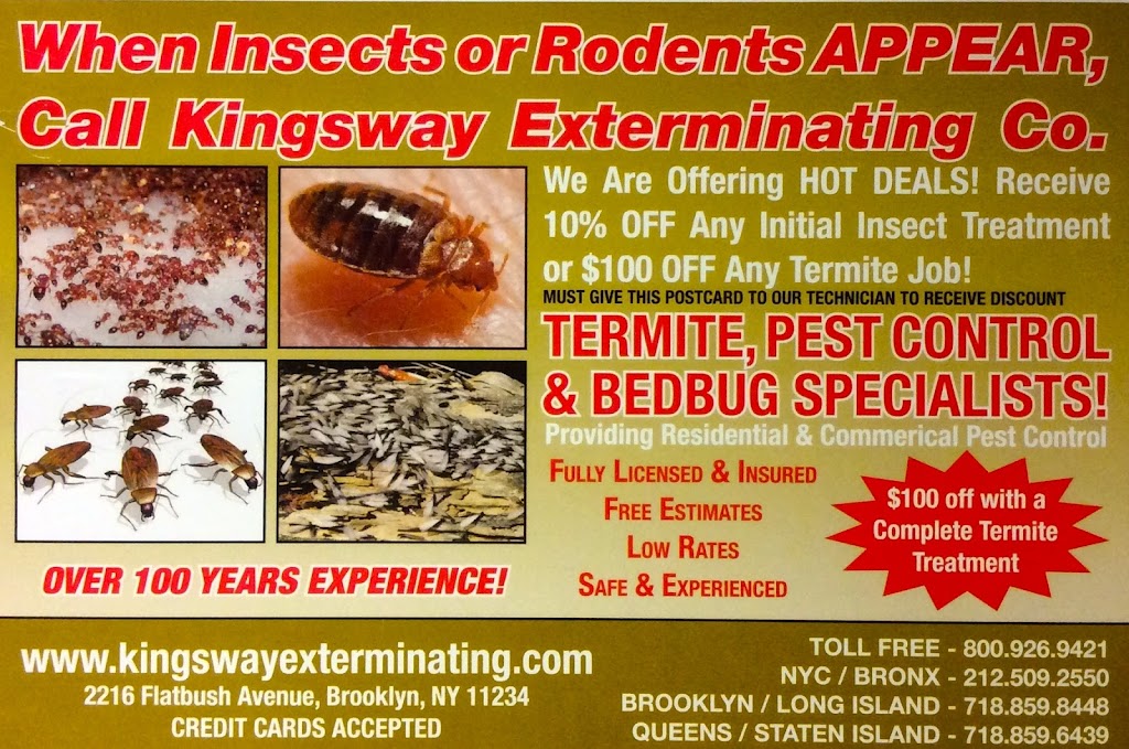 Kingsway Exterminating | 2216 Flatbush Ave, Brooklyn, NY 11234, USA | Phone: (718) 859-8448