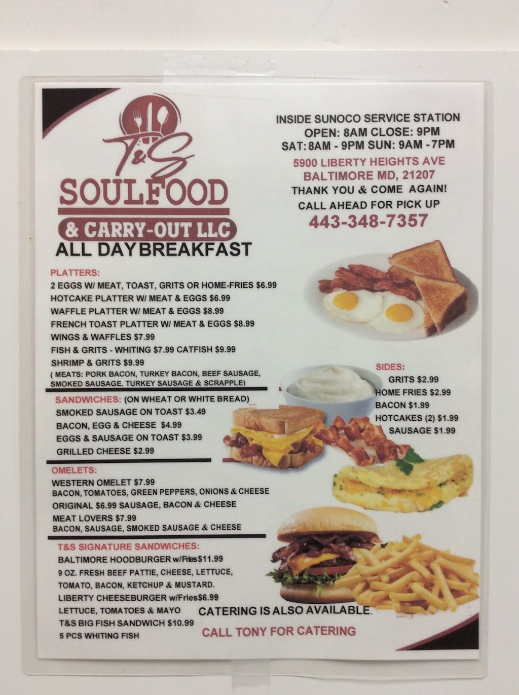 T&S Soul Food and Carryout | 5900 Liberty Heights Ave apt 2, Baltimore, MD 21207 | Phone: (443) 348-7357