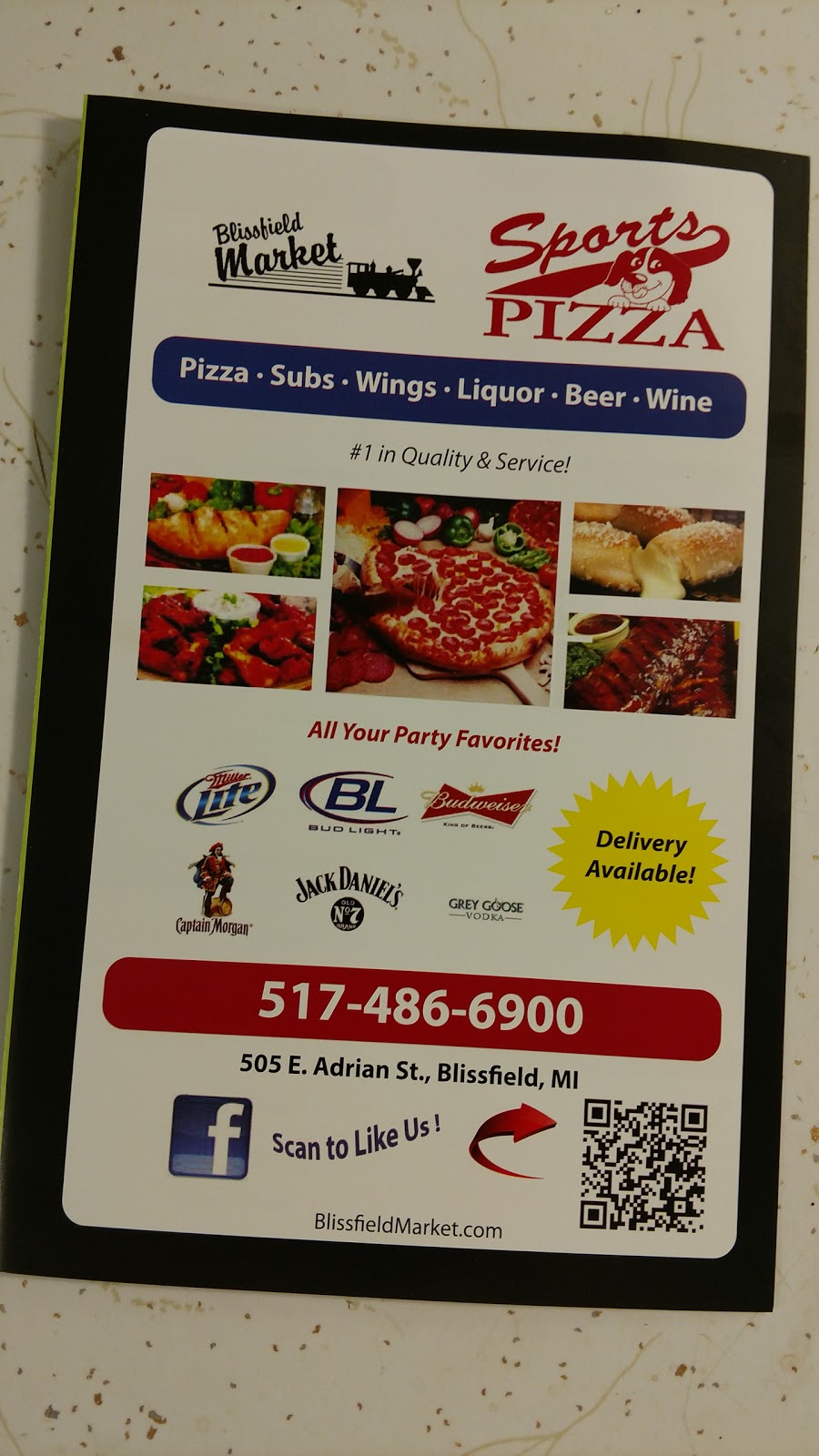 Sports Pizza | 505 E Adrian St, Blissfield, MI 49228, USA | Phone: (517) 486-6900