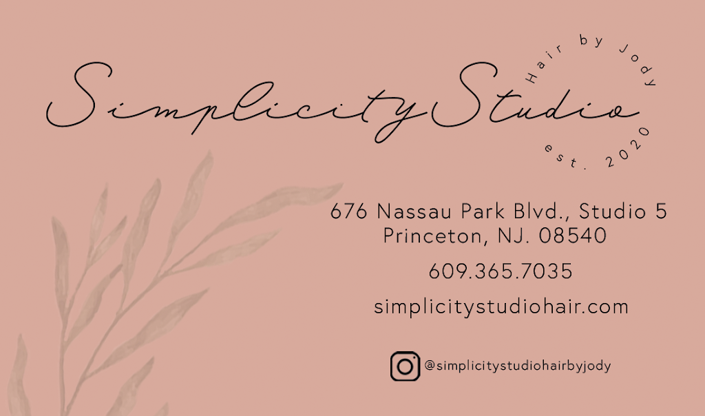 Simplicity Studio Hair by Jody | 676 Nassau Park Blvd Studio 5, Princeton, NJ 08540, USA | Phone: (609) 365-7035