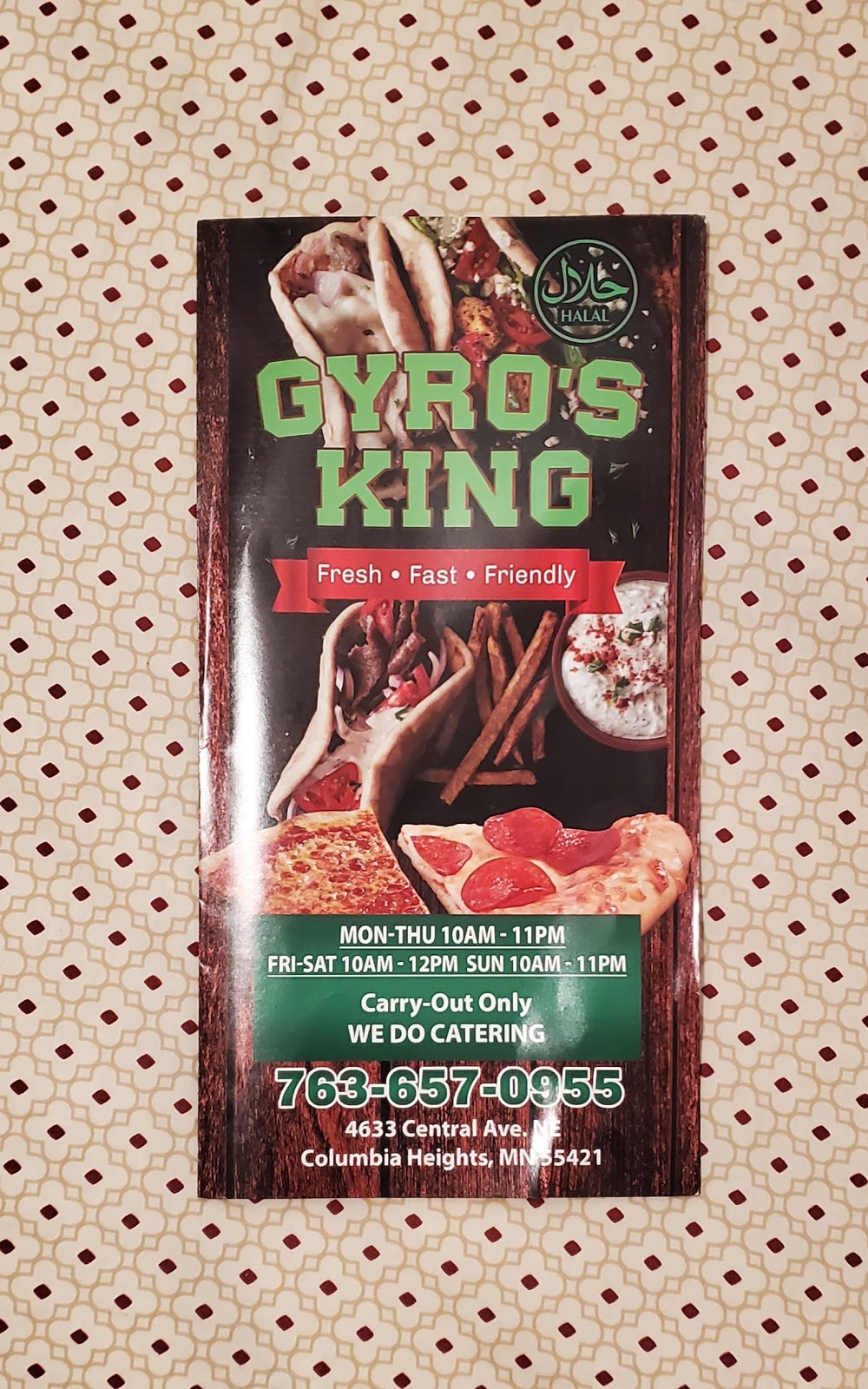 Gyros King | 4633 Central Ave NE, Minneapolis, MN 55421, USA | Phone: (763) 657-0955