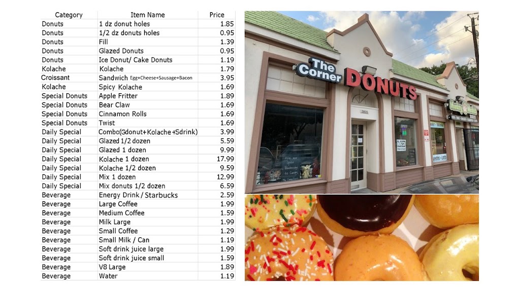Corner Donuts | 2825 Live Oak St, Dallas, TX 75204, USA | Phone: (214) 515-9044