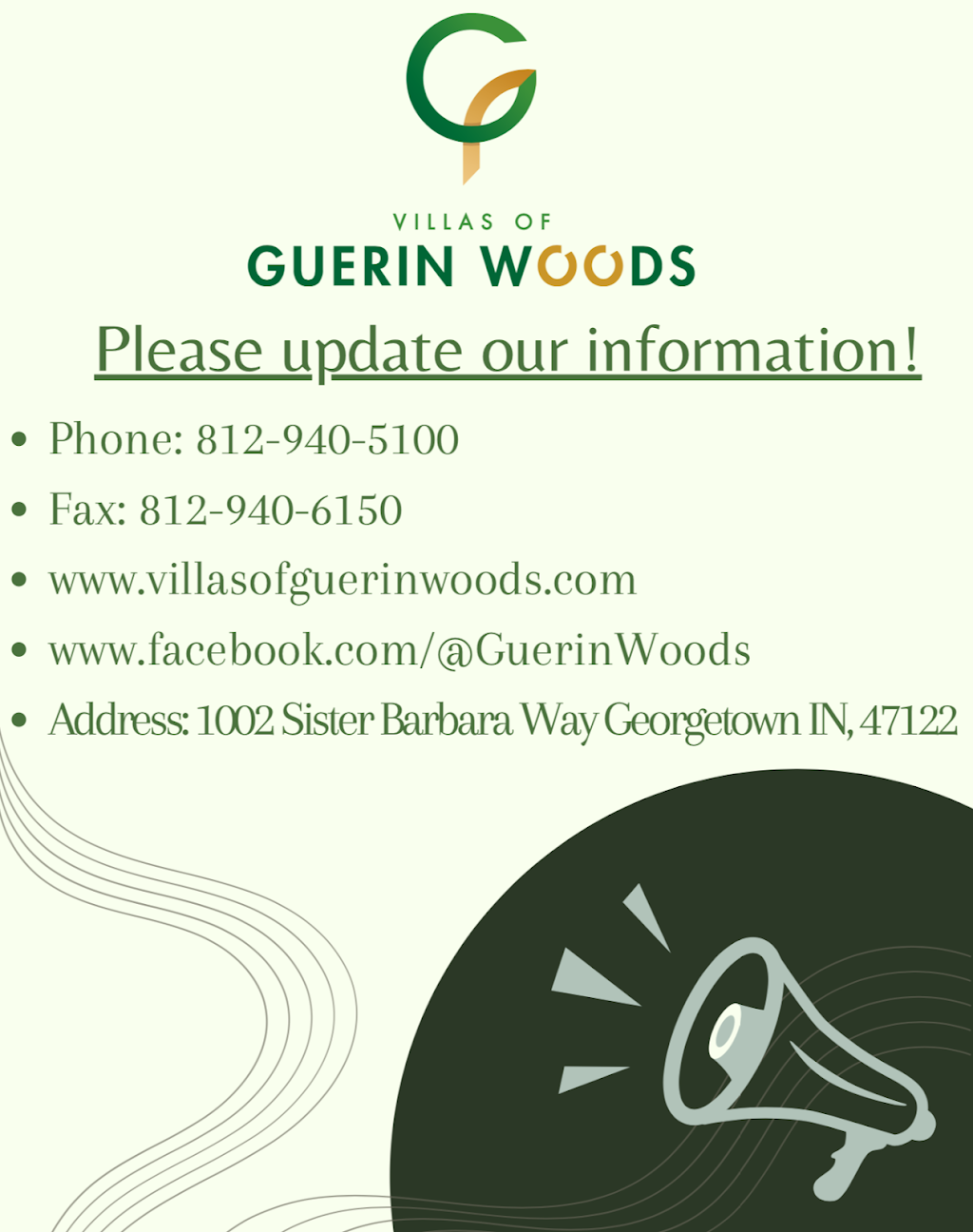 The Villas of Guerin Woods | 1002 Sister Barbara Wy, Georgetown, IN 47122, USA | Phone: (812) 940-5100