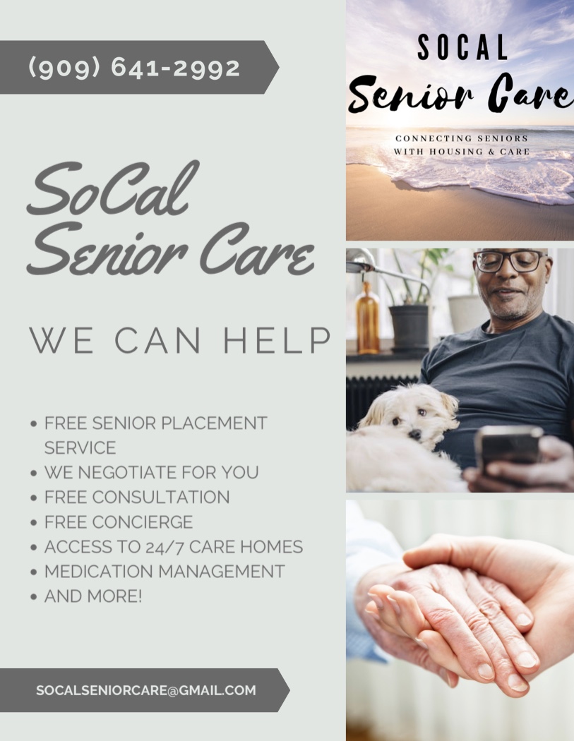 SoCal Senior Care | 2178 San Marcos Pl, Claremont, CA 91711, USA | Phone: (909) 641-2992