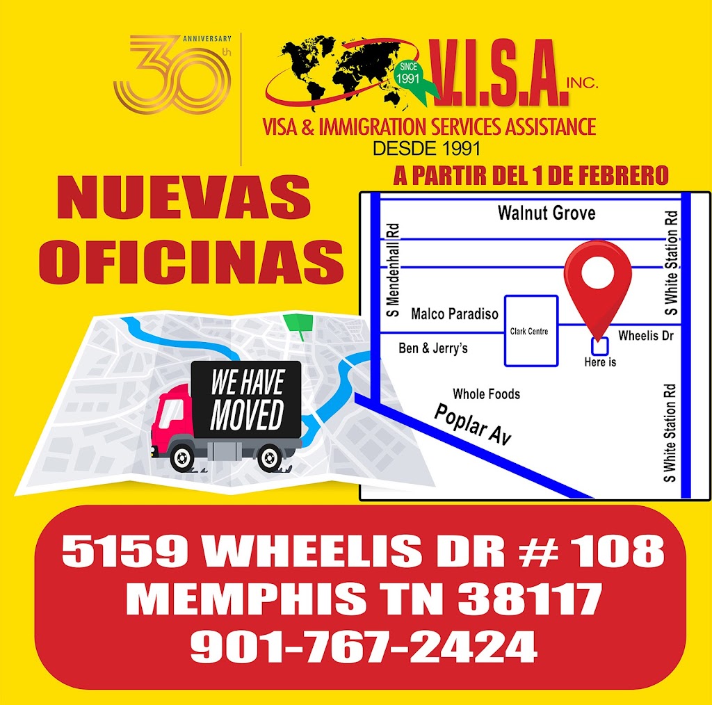 Visa & Immigration Services Assistance, Inc. | 5159 Wheelis Dr #108, Memphis, TN 38117, USA | Phone: (901) 767-2424