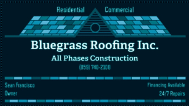 Bluegrass Roofing Inc. | 1120 Mule Shed Ln, Richmond, KY 40475, USA | Phone: (859) 740-2108