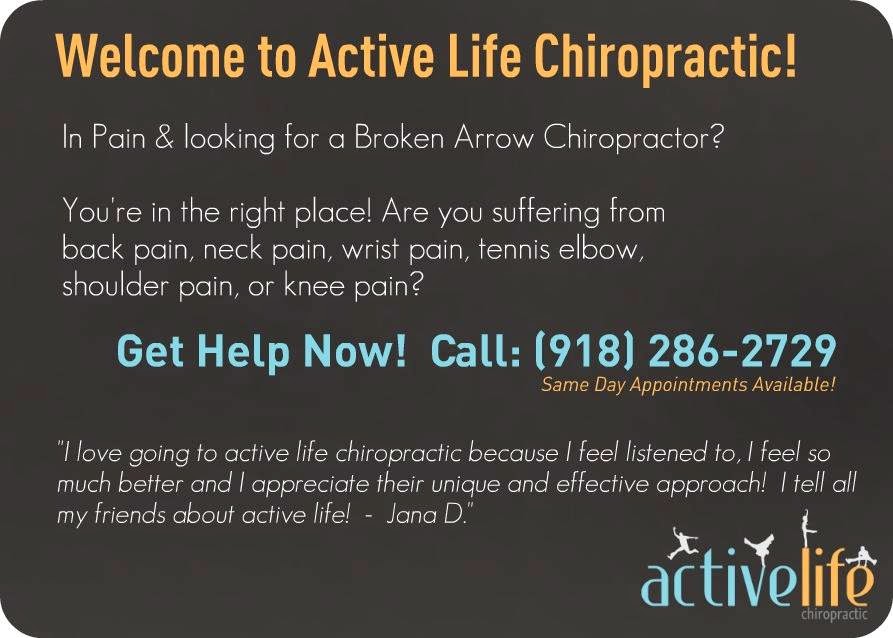 Active Life Chiropractic | 2518 E Kenosha St, Broken Arrow, OK 74014, USA | Phone: (918) 286-2729